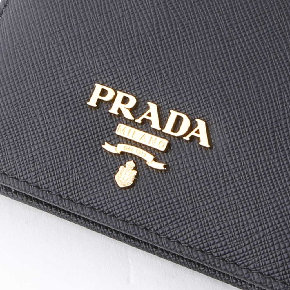 プラダ PRADA 折財布 SAF.METAL 小銭入付/NERO 1MV204-QWA【FITHOUSE ONLINE SHOP】