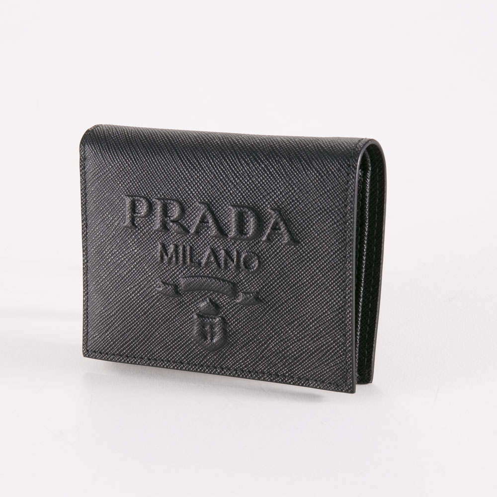 プラダ PRADA 折財布 SAFFIANO EMBOSSING 小銭入付/NERO 1MV204-2D1Q 