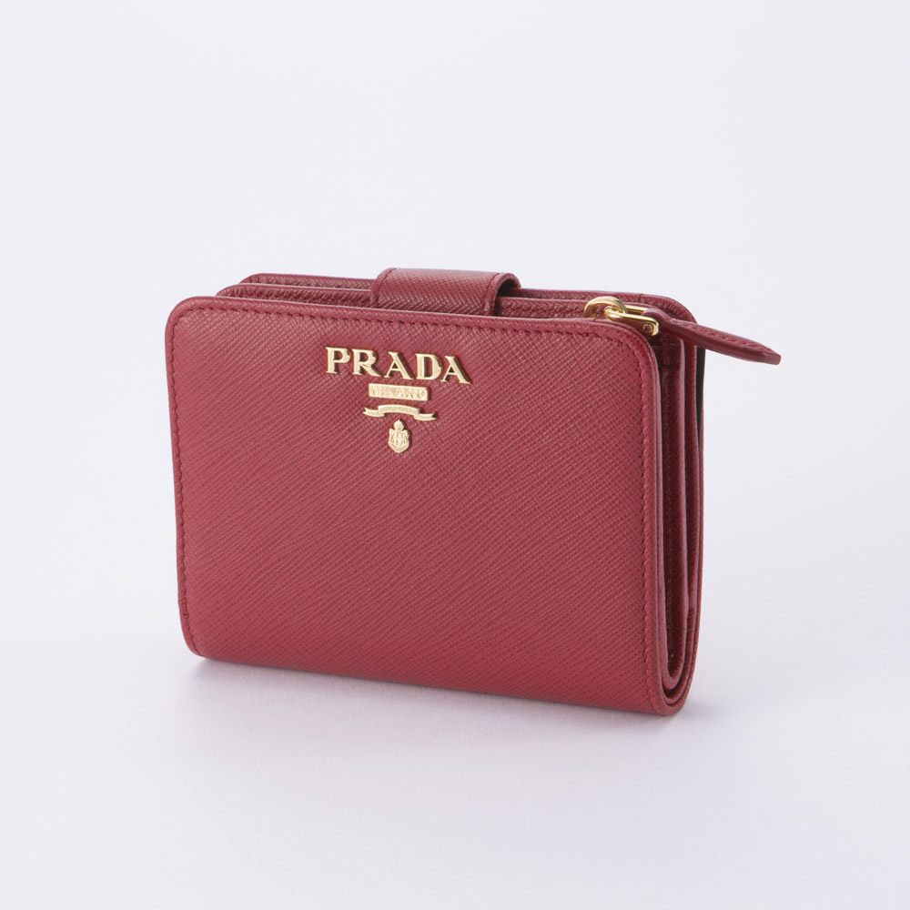 プラダ PRADA トラベルケース ロゴプレート クラッチバッグ オーガナイザー セカンドバッグ サフィアーノレザ－ レッド