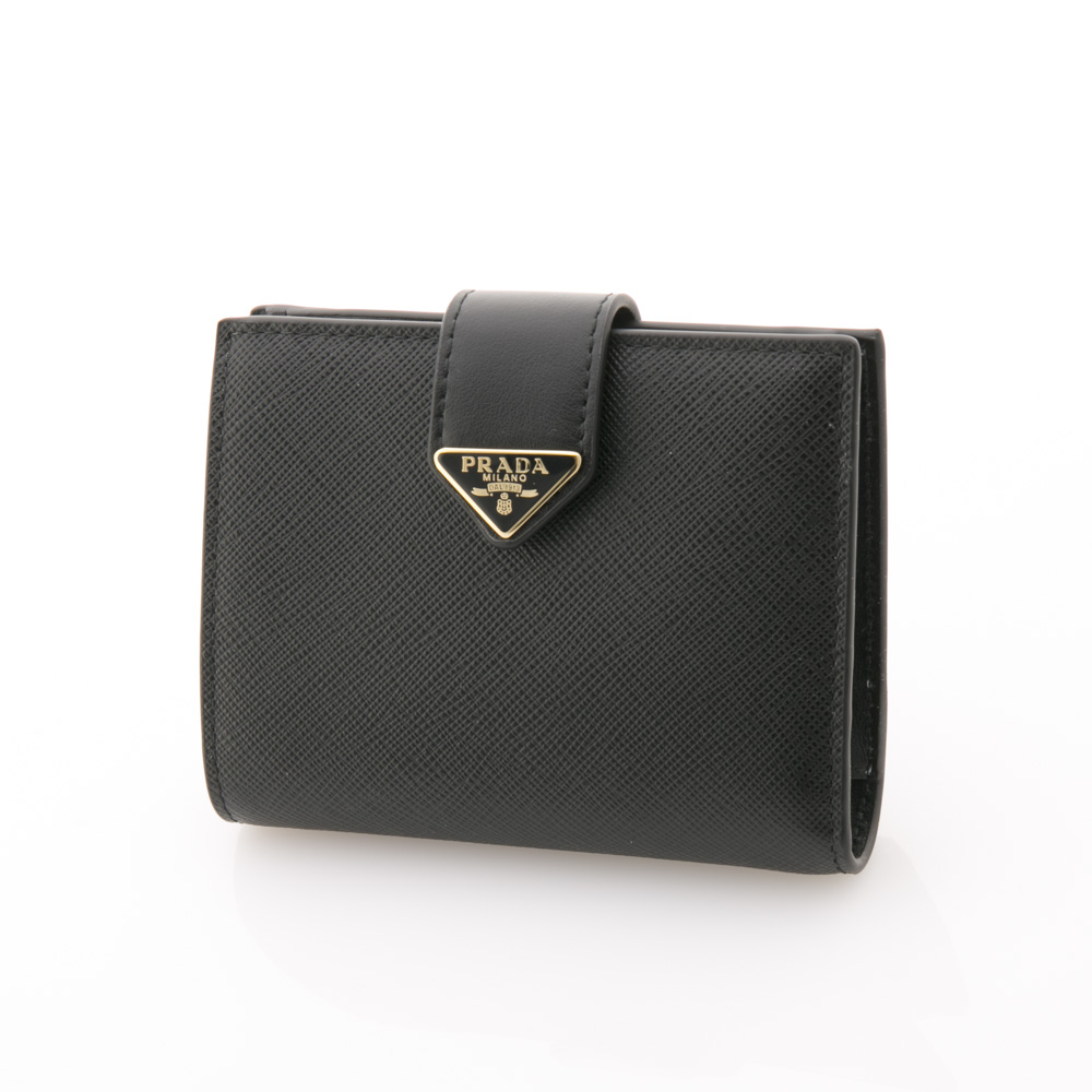 プラダ PRADA 折財布 SAFFIANO TAB 小銭入付/NERO 1MV204-2DYG ...