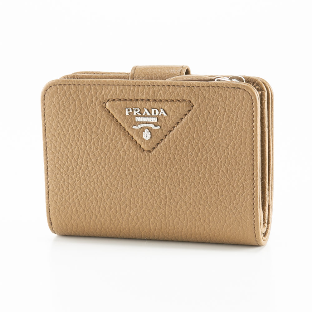 【新品】PRADA プラダ レザーポーチ キャメル