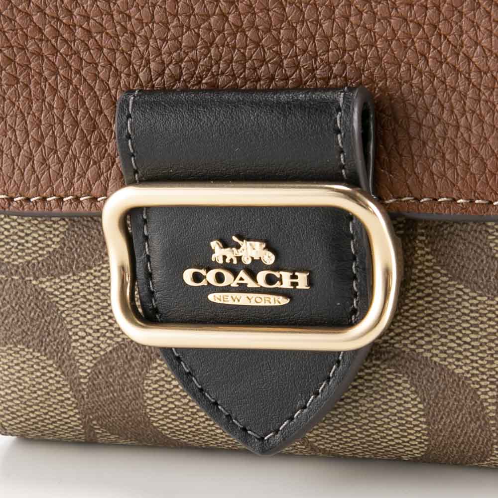 コーチ COACH 折財布 ブロックド シグネチャー SM モーガン 小銭入付 CF472【FITHOUSE ONLINE SHOP】