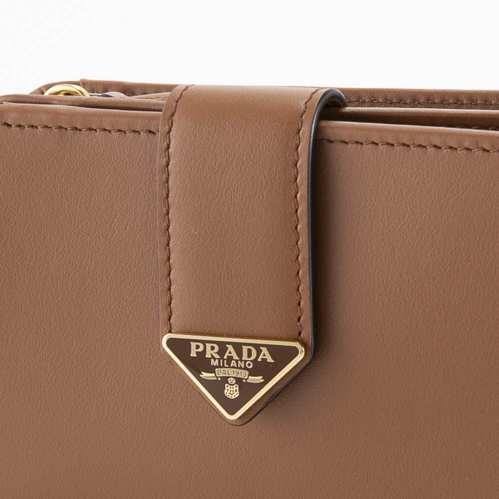 プラダ PRADA 折財布 CITY CALF TAB/COGNAC 1ML018 2CNP【FITHOUSE ONLINE SHOP】