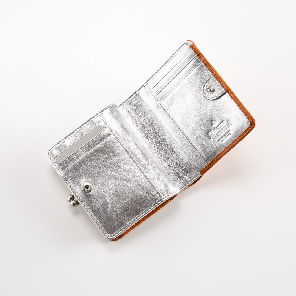 ヴィヴィアンウエストウッド Vivienne Westwood 折財布 EMBOSSED CROC LEATHER 三折 ガマ口小銭入付/BURNT ORANGE 5115002YW-L0039【FITHOUSE ONLINE SHOP】