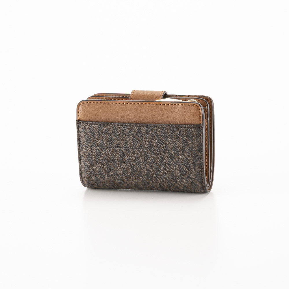 マイケルコース MICHAEL KORS 折財布 MK CHARM キャンバス シグネ SM タブ コンパクトポケット L字F小銭入付 32R4G0KF5B【FITHOUSE ONLINE SHOP】