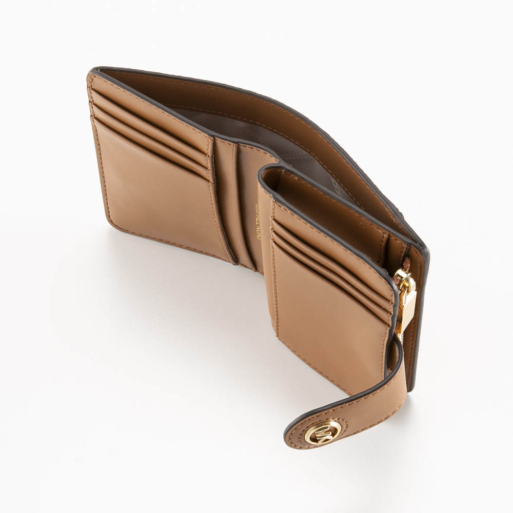 マイケルコース MICHAEL KORS 折財布 MK CHARM キャンバス シグネ SM タブ コンパクトポケット L字F小銭入付 32R4G0KF5B【FITHOUSE ONLINE SHOP】