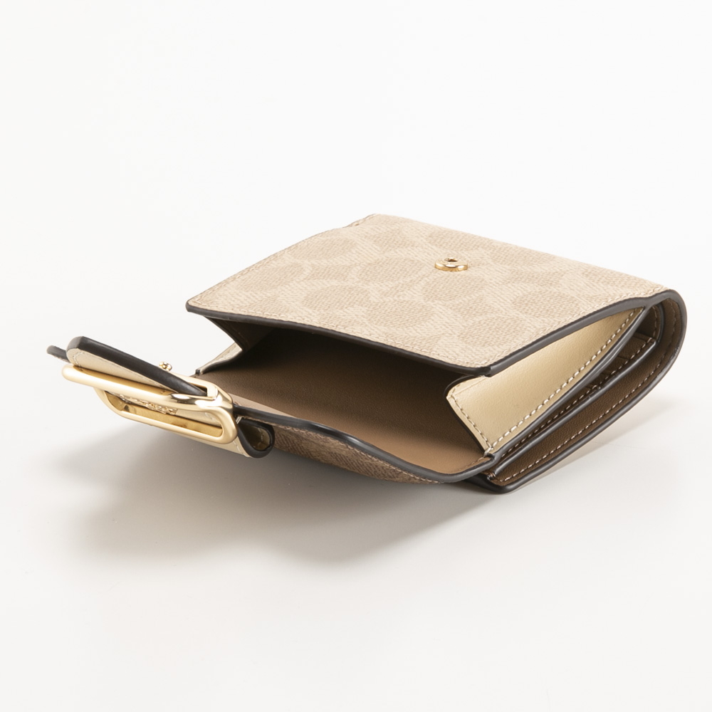 コーチ COACH ブロックド シグネチャー SM モーガン 折り財布 CCQ09【FITHOUSE ONLINE SHOP】