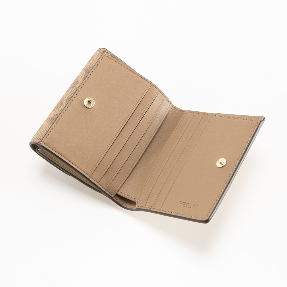 コーチ COACH ブロックド シグネチャー SM モーガン 折り財布 CCQ09【FITHOUSE ONLINE SHOP】