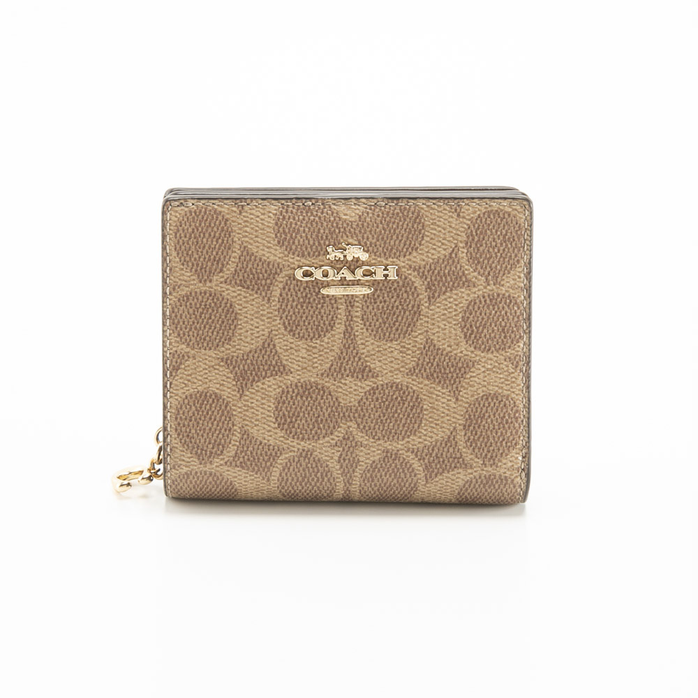 コーチ COACH 折り財布 スナップ ウォレット シグネチャー キャンバス