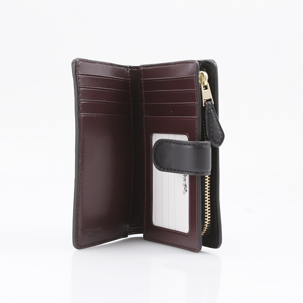COACH OUTLET コーチアウトレット シグネ型押パテント中間外RF F25937/IMBLK ブラック【FITHOUSE ONLINE SHOP】