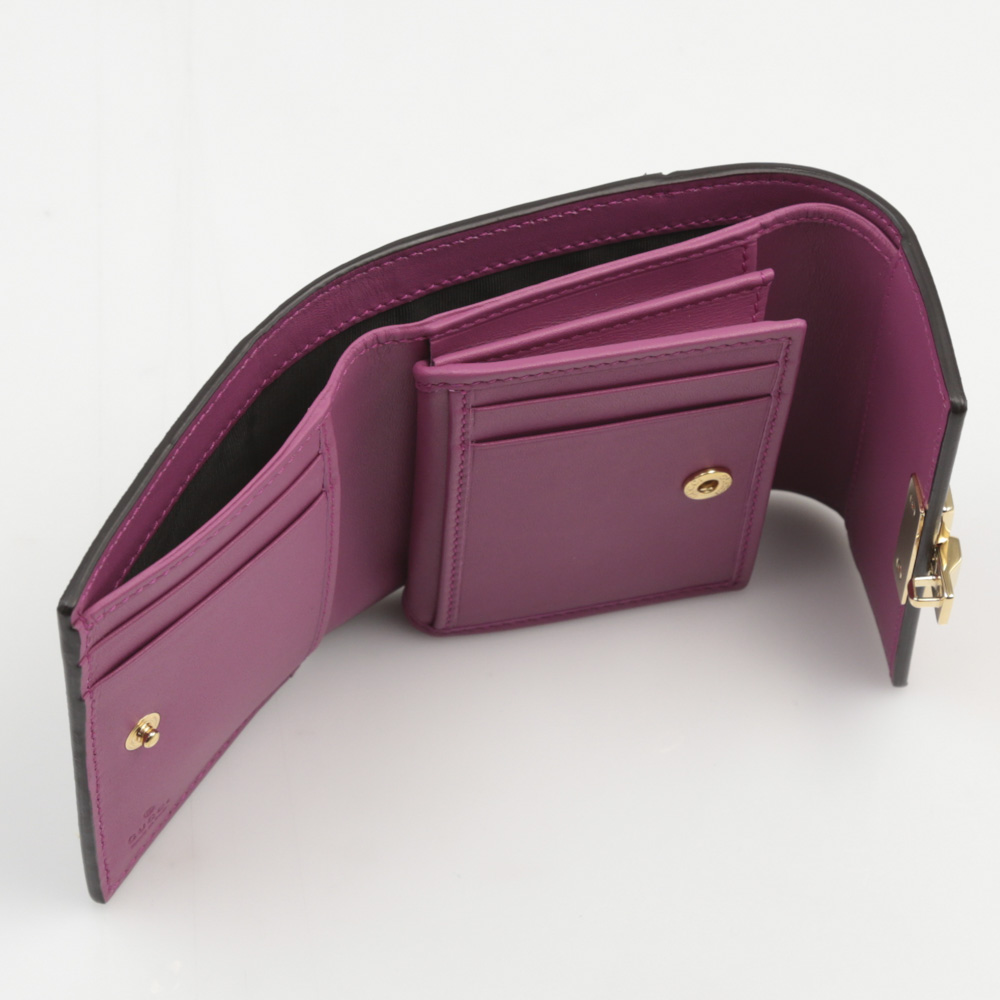グッチ GUCCI ミドルサイフ PADLOCK三折中小銭付 453155KLQIG