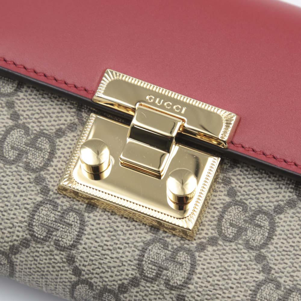 グッチ GUCCI ミドルサイフ PADLOCK三折中小銭付 453155KLQIG
