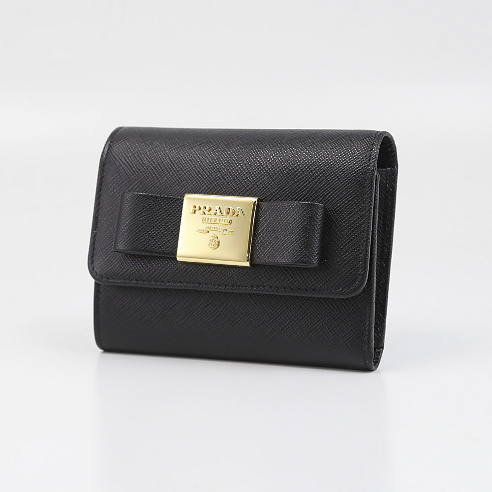 プラダ 折り財布　SAFFIANO　FIOCCO　PRADA　1MH840　2AEE　NERO【FITHOUSE ONLINE SHOP】