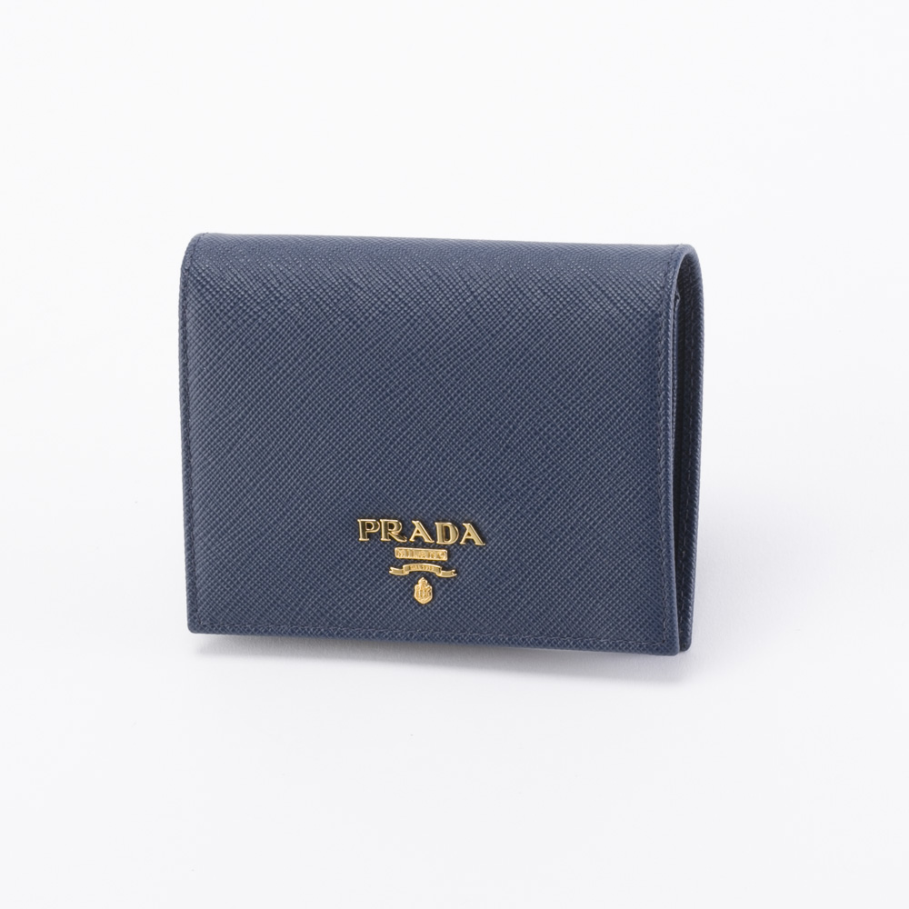 プラダ 折り財布　SAFFIANO　METAL　PRADA　1MV204　QWA　BLUETTE【FITHOUSE ONLINE SHOP】