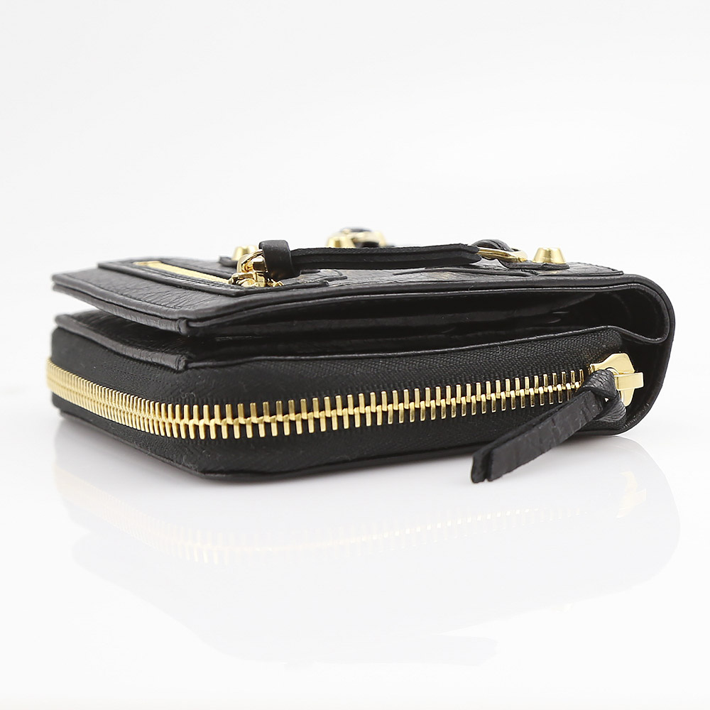 【10％OFFクーポン対象商品】BALENCIAGA バレンシアガ CLASSIC折外ラウンド小銭GD 310699D940G/1000 ブラック【FITHOUSE ONLINE SHOP】