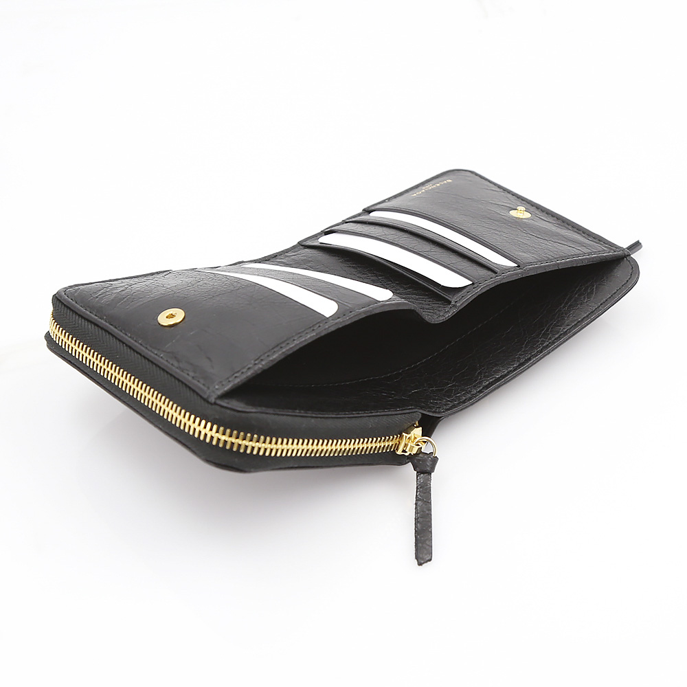 【10％OFFクーポン対象商品】BALENCIAGA バレンシアガ CLASSIC折外ラウンド小銭GD 310699D940G/1000 ブラック【FITHOUSE ONLINE SHOP】