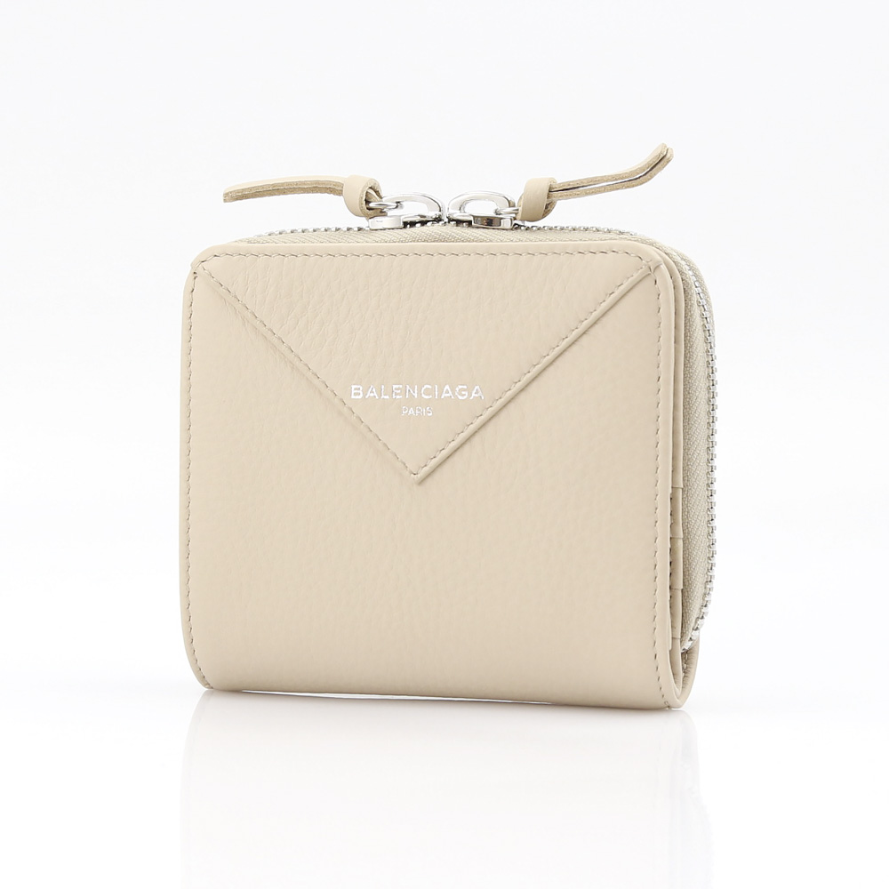 【10％OFFクーポン対象商品】BALENCIAGA バレンシアガ  PAPER折外ラウンド小銭付 371662DLQ0N/2730 ベージュ【FITHOUSE ONLINE SHOP】