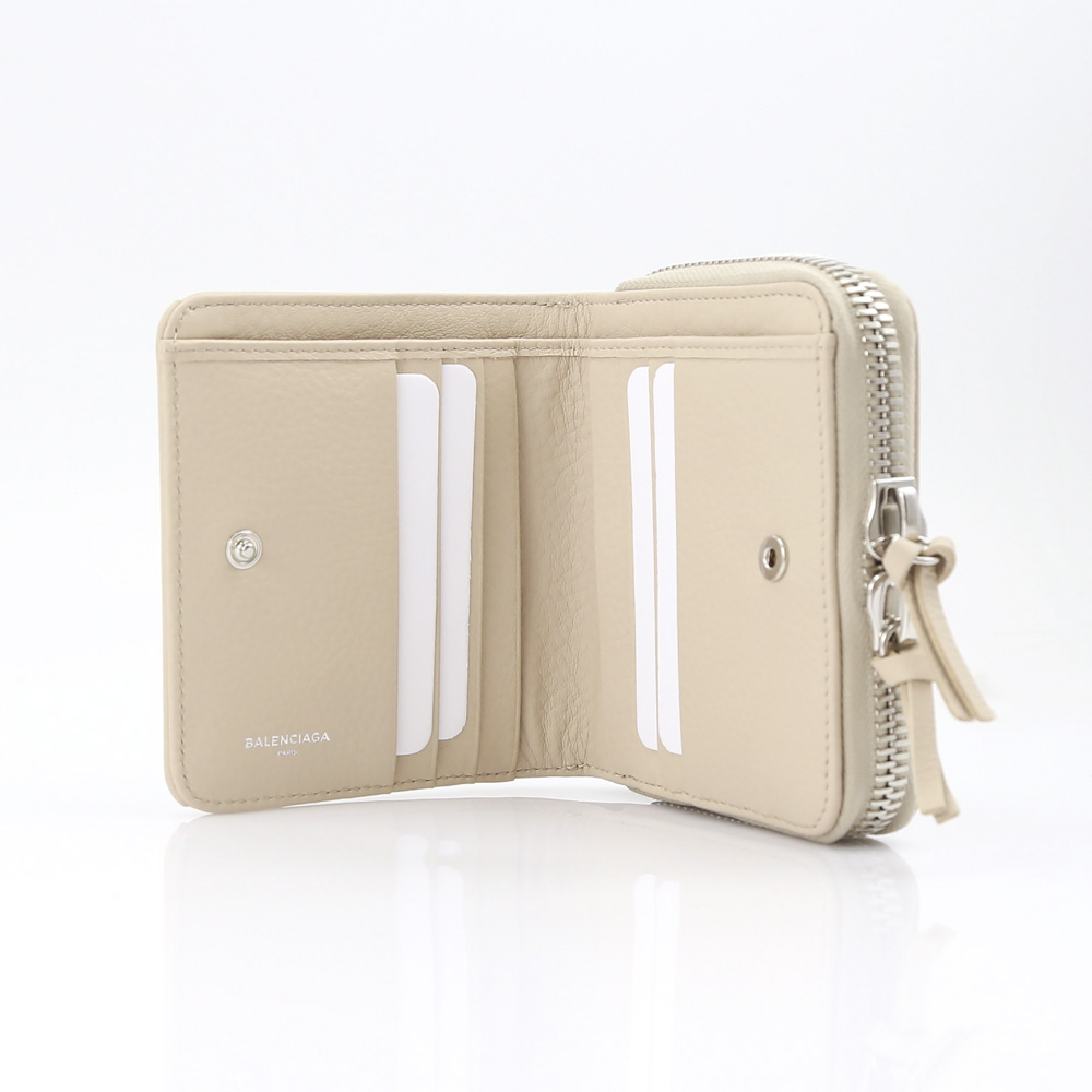 【10％OFFクーポン対象商品】BALENCIAGA バレンシアガ  PAPER折外ラウンド小銭付 371662DLQ0N/2730 ベージュ【FITHOUSE ONLINE SHOP】
