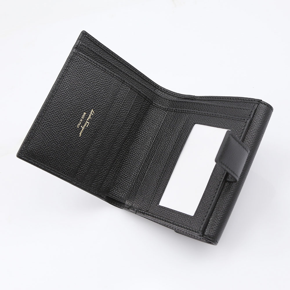 Salvatore ferragamo サルヴァトーレフェラガモ ガンチーニクリップ折外小銭付 C877-0673998/NERO ブラック／ブラック【FITHOUSE ONLINE SHOP】