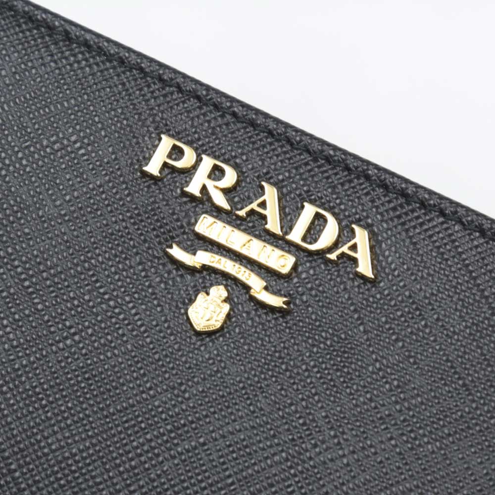プラダ PRADA ミドル財布 SAF.METﾀﾞｲ折小L字F/NERO 1ML018-QWAﾀﾞｲ【FITHOUSE ONLINE SHOP】