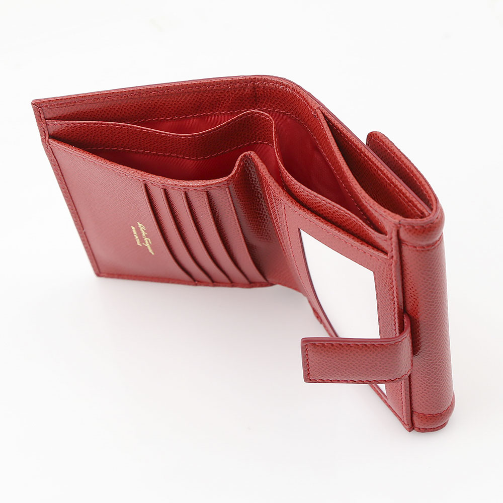 salvatoreferragamo フェラガモ  VARAリボンFRENCH折外小銭 C911-0673759/LI.ST81 レッド【FITHOUSE ONLINE SHOP】
