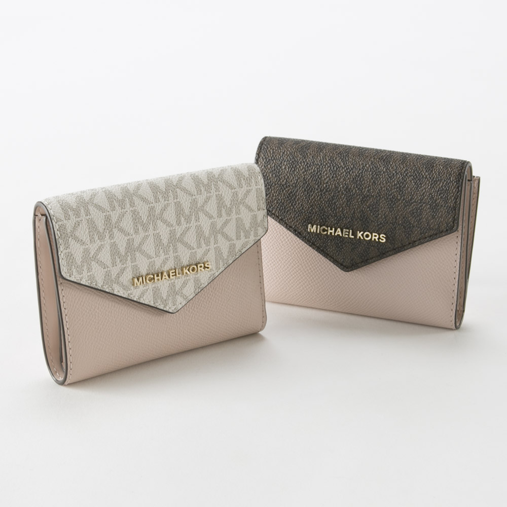 マイケルコース MICHAEL KORS 折財布 PVCシグネ+レザー三折MD財布外ファスナー 32H9GJ6E6B【FITHOUSE ONLINE SHOP】