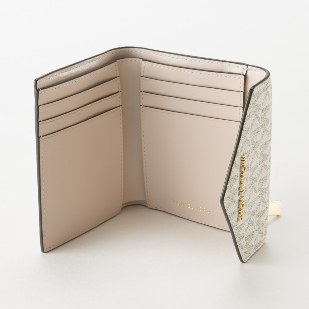 マイケルコース MICHAEL KORS 折財布 PVCシグネ+レザー三折MD財布外ファスナー 32H9GJ6E6B【FITHOUSE ONLINE SHOP】