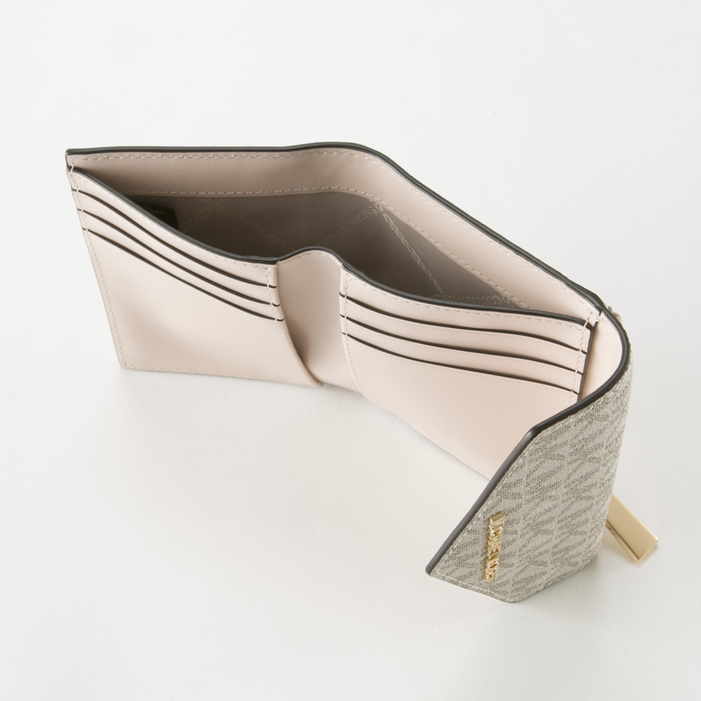 マイケルコース MICHAEL KORS 折財布 PVCシグネ+レザー三折MD財布外ファスナー 32H9GJ6E6B【FITHOUSE ONLINE SHOP】