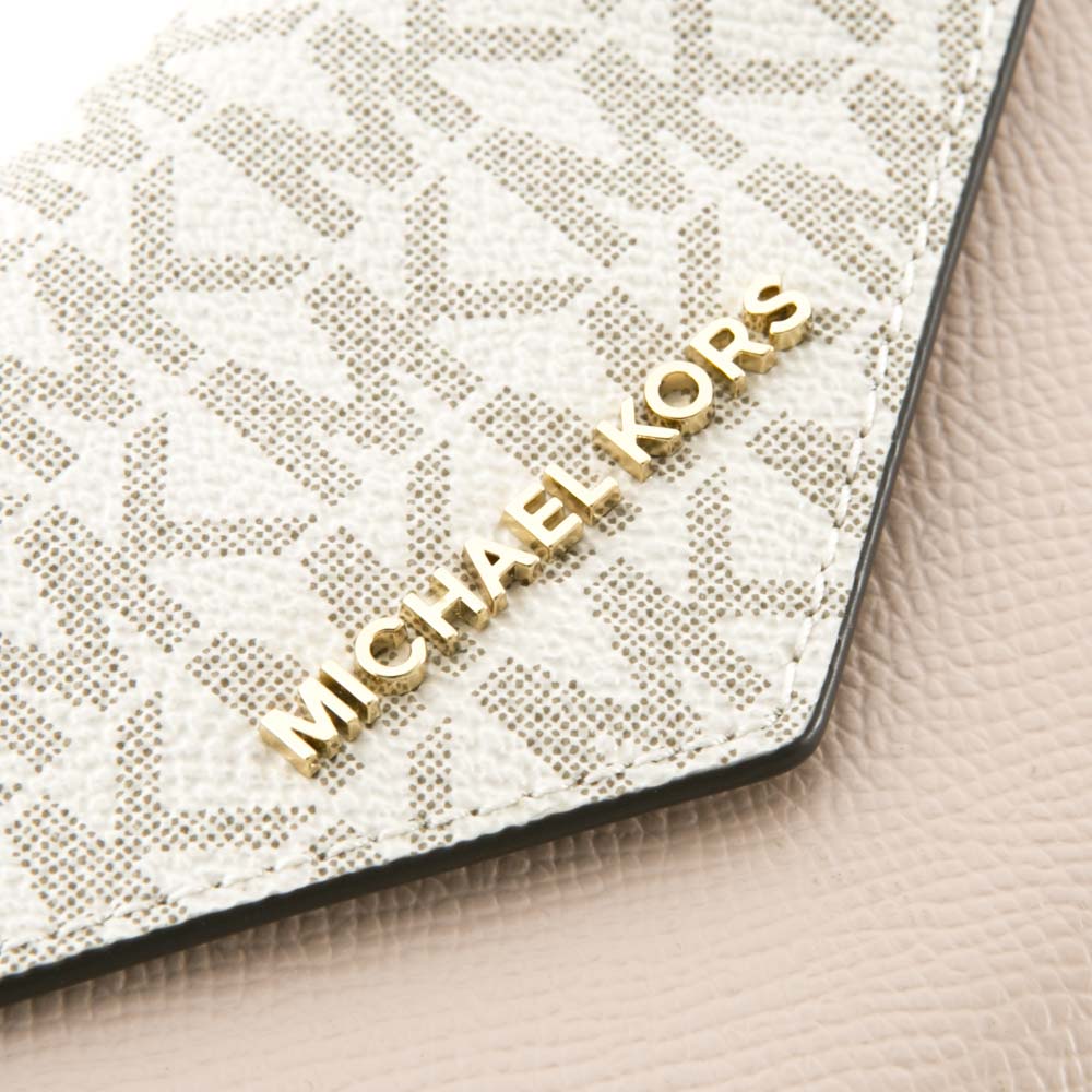 マイケルコース MICHAEL KORS 折財布 PVCシグネ+レザー三折MD財布外ファスナー 32H9GJ6E6B【FITHOUSE ONLINE SHOP】
