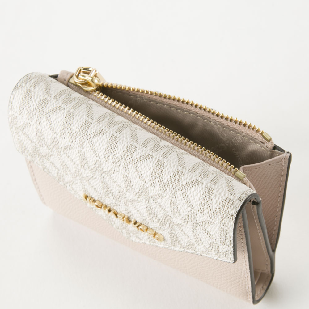 マイケルコース MICHAEL KORS 折財布 PVCシグネ+レザー三折MD財布外ファスナー 32H9GJ6E6B【FITHOUSE ONLINE SHOP】