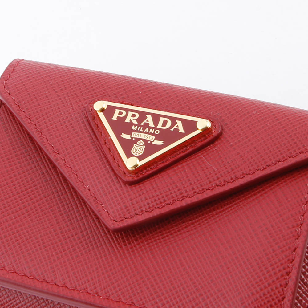 プラダ PRADA 折財布 SAF.TRIANGORO 三折財布 TINY/FUOCO 1MH021-QHH【FITHOUSE ONLINE SHOP】