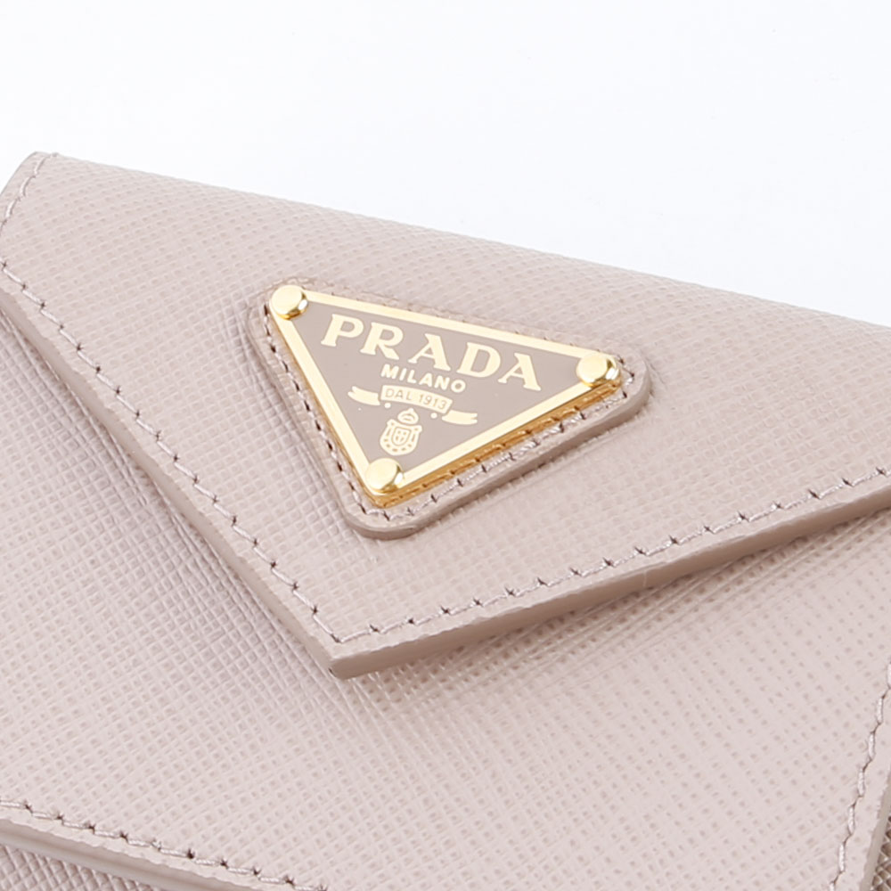 プラダ PRADA 三つ折り財布 ミニ財布 SAFFIANO TRIANGOLO TINY 1MH021 QHH【FITHOUSE ONLINE SHOP】