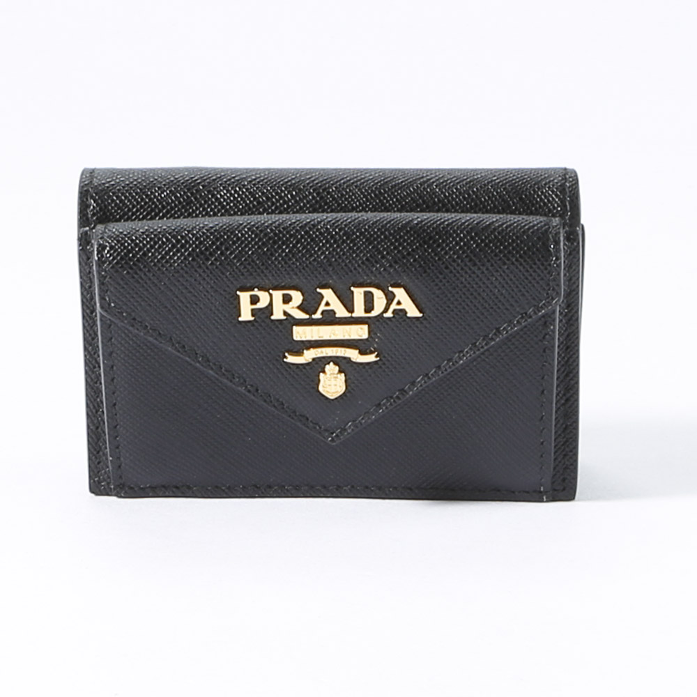 プラダ PRADA 折財布 SAF.METAL 三折 TINY/NERO 1MH021-QWA【FITHOUSE ONLINE SHOP】