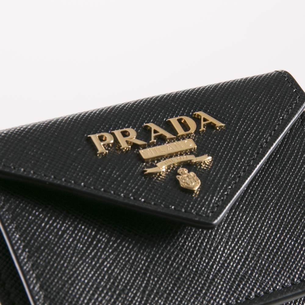 プラダ PRADA 折財布 SAF.MULTICOLOR 三折 TINY/NERO+IBISCO 1MH021 