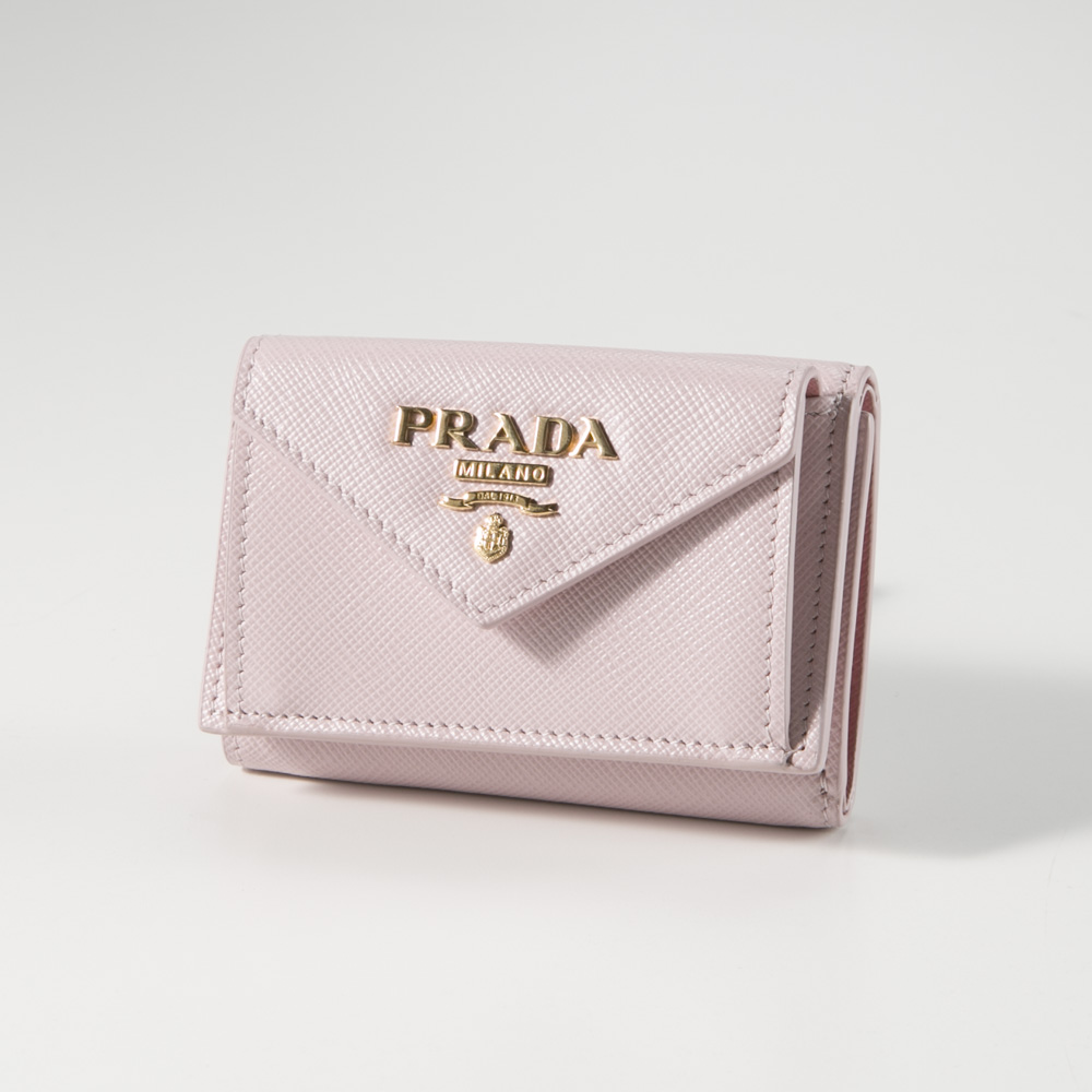 【美品】プラダ/PRADA　三つ折財布/3つ折り財布　赤　レッド