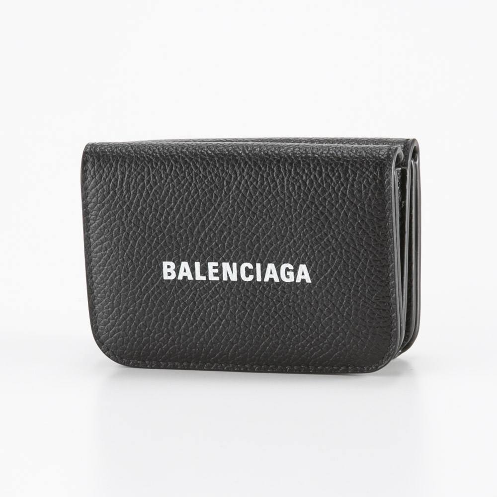 バレンシアガ BALENCIAGA 折財布 CASH ロゴ グレインカーフ TINY ミニ