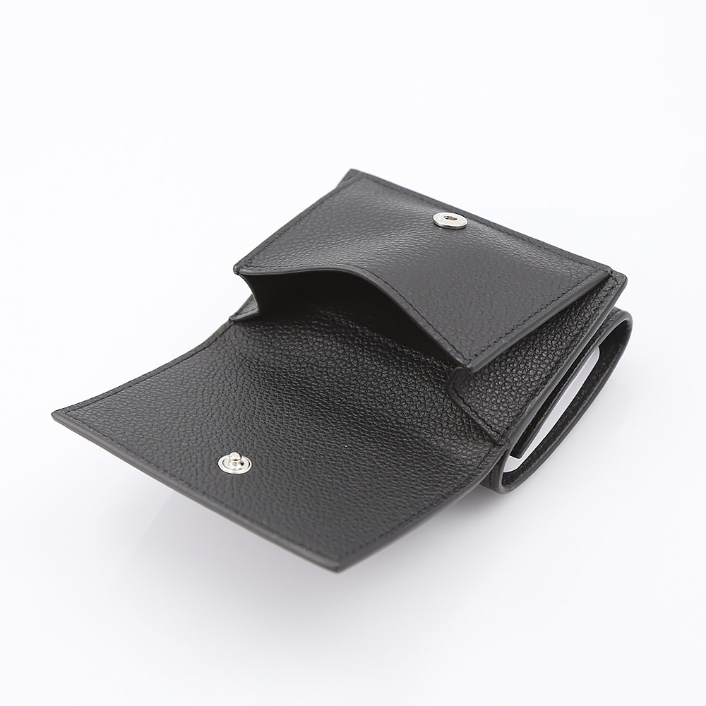 Saint Laurent サンローラン グレインステッチTINY三折ミニ 459784B680N1000 ブラック【FITHOUSE ONLINE SHOP】