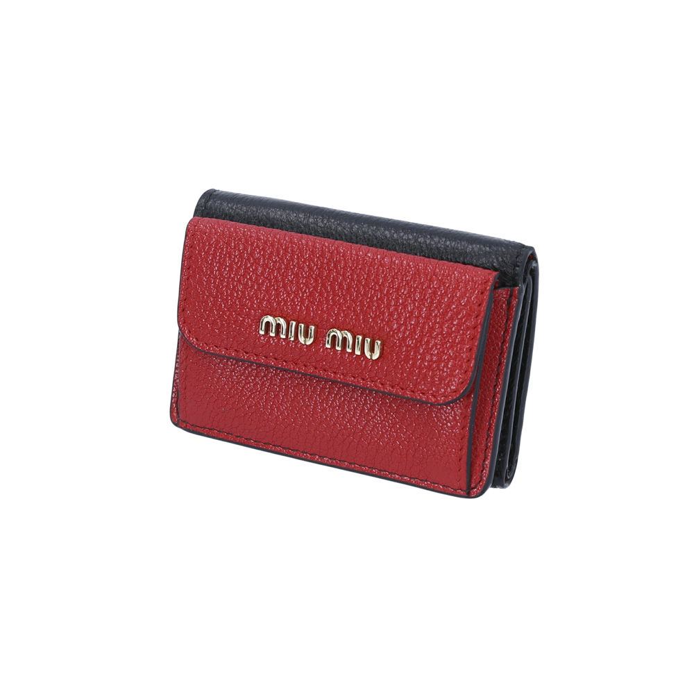 ミュウミュウ miumiu 折り財布 MADRAS 5MH020-2BJI