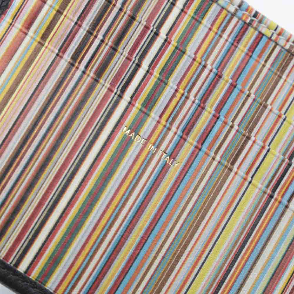 ポールスミス Paul Smith 折財布 SAFFIANO中MULTI STRIPE折小銭付 M1A4833X/AMULTI【FITHOUSE ONLINE SHOP】