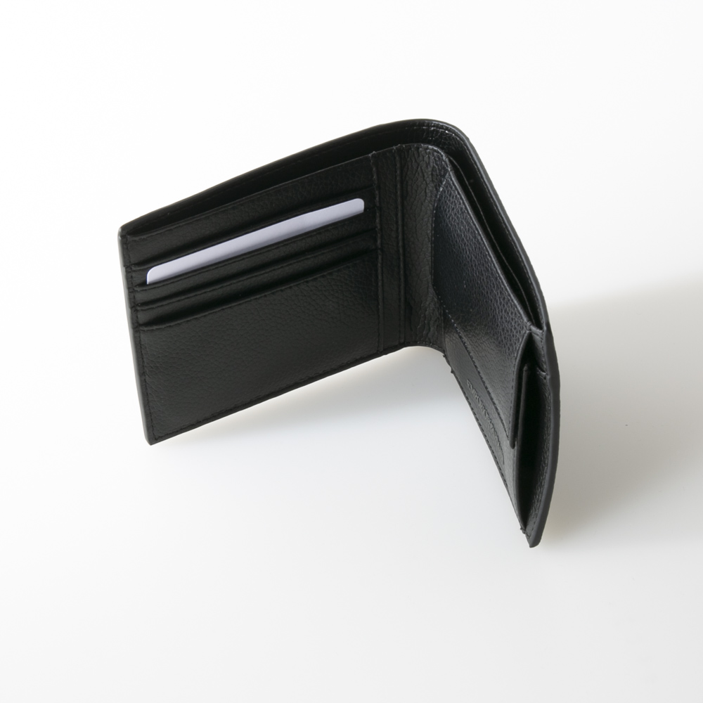 【10％OFFクーポン対象商品】エンポリオアルマーニ EMPORIO ARMANI 折財布 ブラックロゴ折小銭付 Y4R165YTQ5J【FITHOUSE ONLINE SHOP】