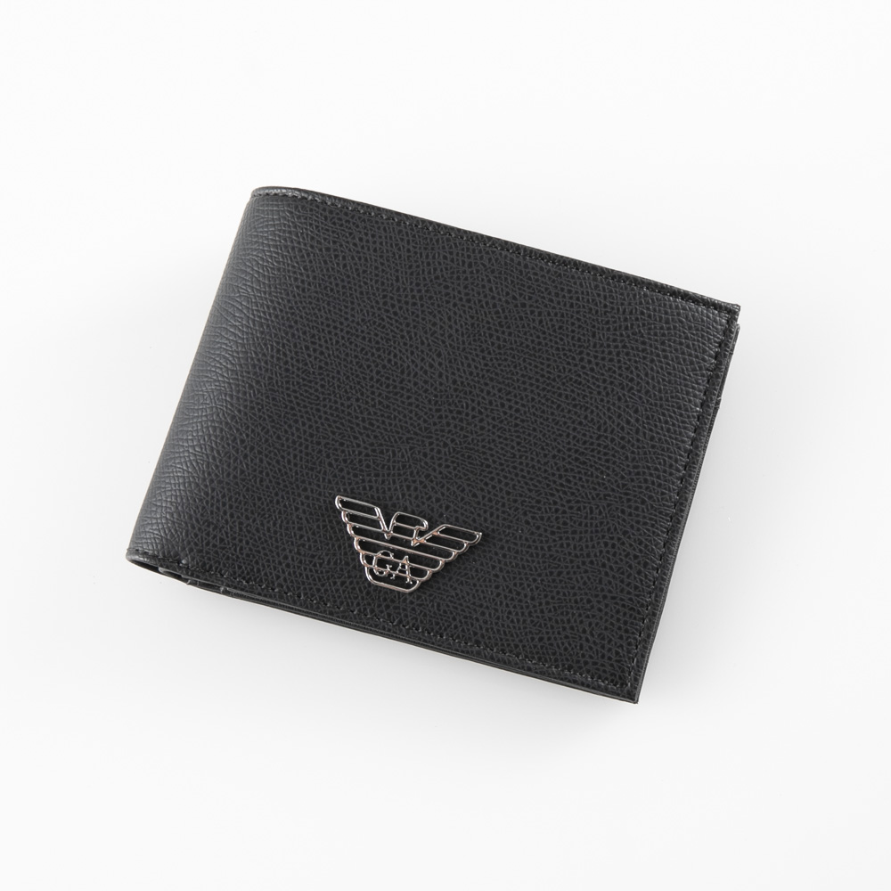【10％OFFクーポン対象商品】エンポリオアルマーニ EMPORIO ARMANI 折財布 PLAIN PVCイーグルプレート折小銭付 Y4R165YLA0E【FITHOUSE ONLINE SHOP】