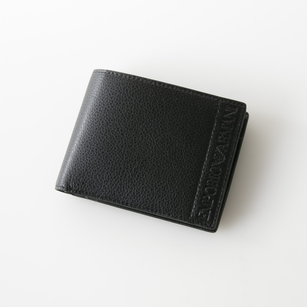 エンポリオアルマーニ EMPORIO ARMANI 折財布 ブラックロゴ折小銭付 Y4R165YTQ5J【FITHOUSE ONLINE SHOP】