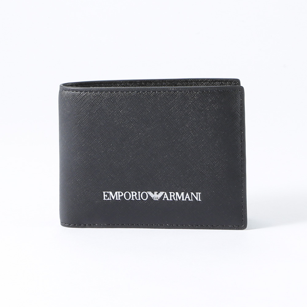 エンポリオアルマーニ EMPORIO ARMANI 折財布 ロゴプリント レザー 小銭入付 Y4R165Y020V【FITHOUSE ONLINE SHOP】