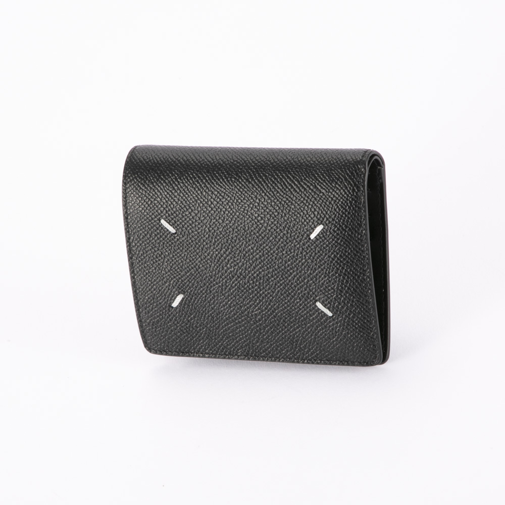 極美✨マルジェラ マネークリップ 札入れ 4ステッチ レザー ブラック