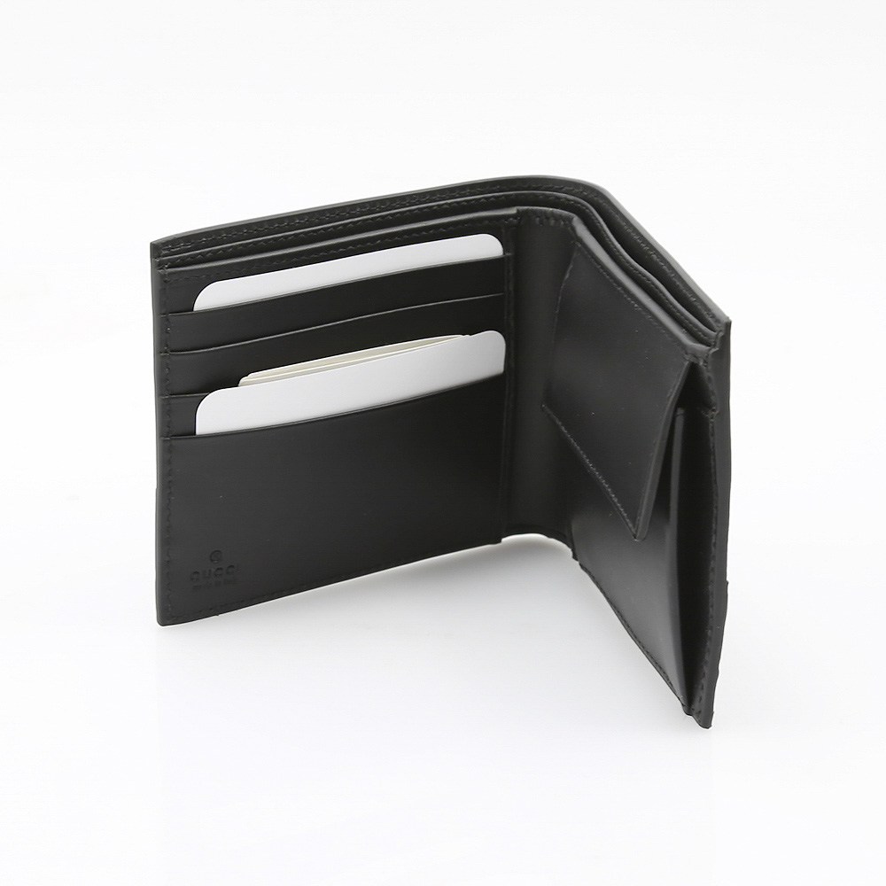 ＧＵＣＣＩ GUC･17S MISTRALﾚｻﾞｰGG折小銭付 365487CWD2N/1000/71 ブラック／ブラック【FITHOUSE ONLINE SHOP】