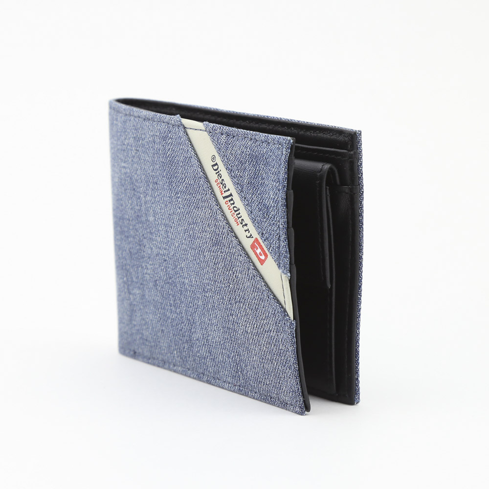 DIESEL ディーゼル 折財布  DENIM/HIRESH S折小銭 X05268PS778/H3820 ネイビーブルー【FITHOUSE ONLINE SHOP】