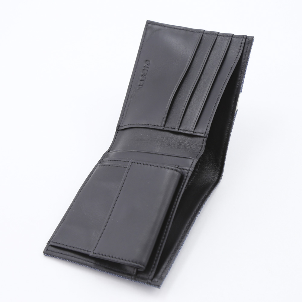 DIESEL ディーゼル 折財布  DENIM/HIRESH S折小銭 X05268PS778/H3820 ネイビーブルー【FITHOUSE ONLINE SHOP】