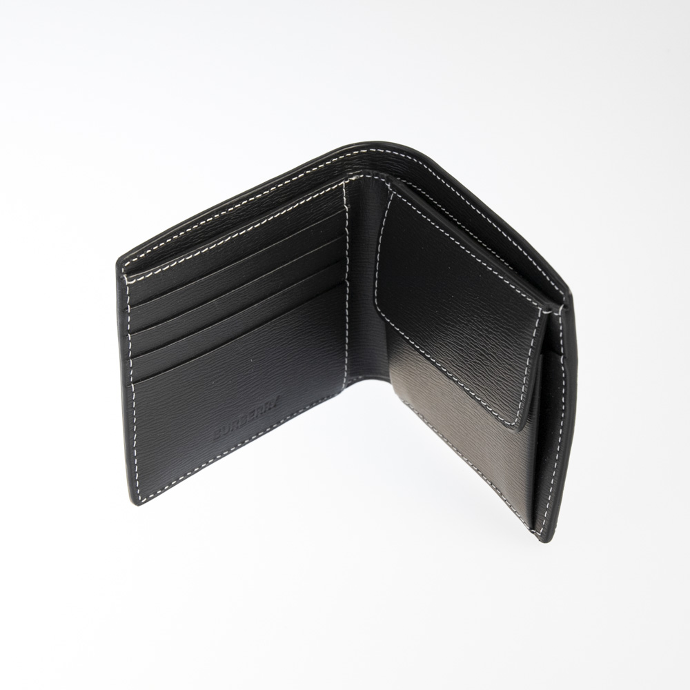 バーバリー BURBERRY 折財布 トップステッチグレーニーレザー折小銭付 8032484【FITHOUSE ONLINE SHOP】