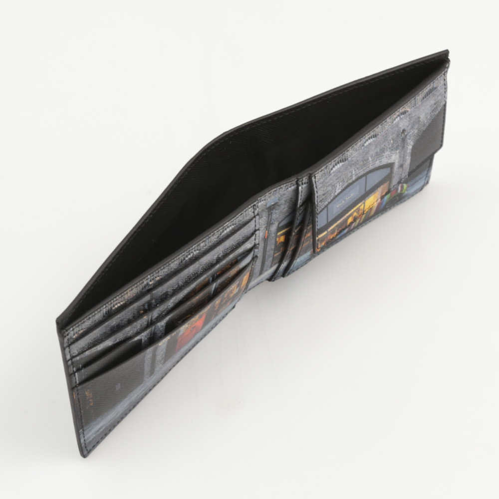 ポールスミス Paul Smith 折財布 MINI PRINT折小銭付 M1A4833/EMCOAL【FITHOUSE ONLINE SHOP】