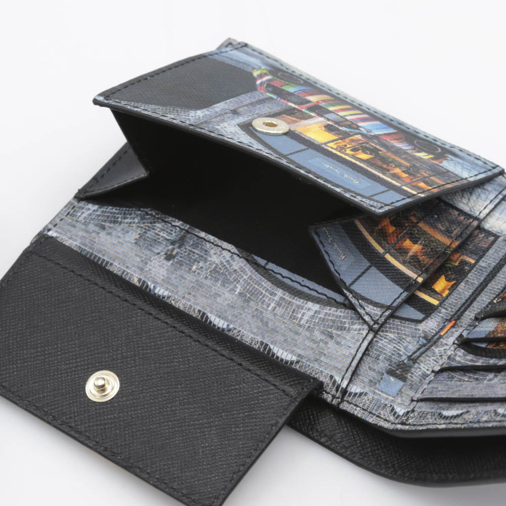 ポールスミス Paul Smith 折財布 MINI PRINT折小銭付 M1A4833/EMCOAL【FITHOUSE ONLINE SHOP】